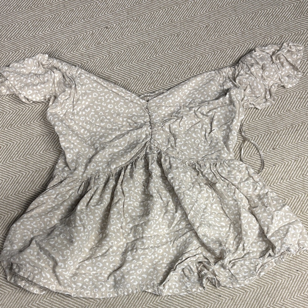 Japna Light Gray Patterned Blouse